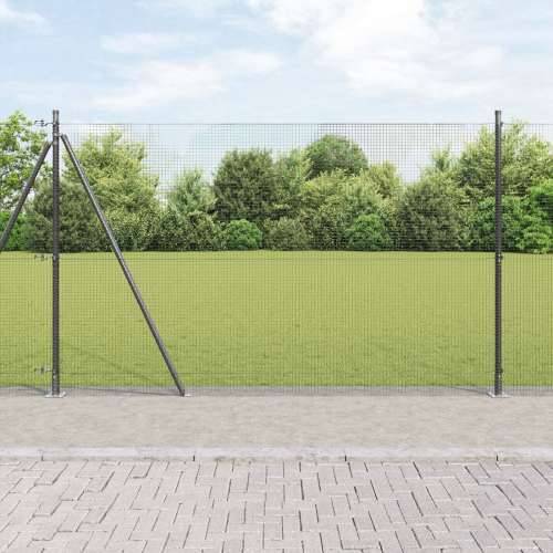 zavarena žičana ograda s 13 postova s rubovima siva 1.4x25 m čelična Cijena