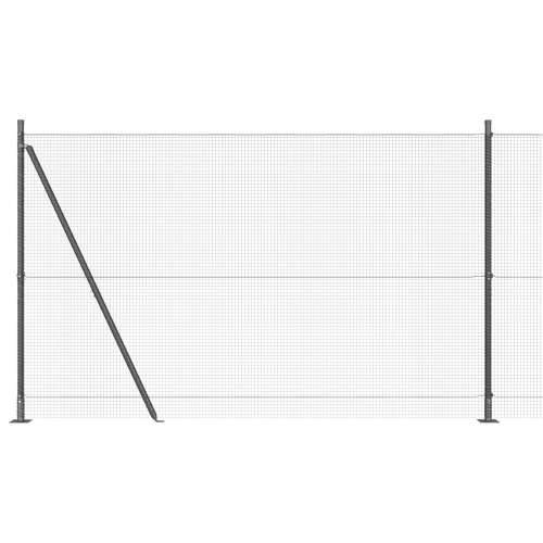 zavarena žičana ograda s 13 postova s rubovima siva 1.4x25 m čelična Cijena