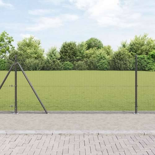 Zavarena žičana ograda s 13 stubova s flanšom Siva 1.4x25 m Čelik Cijena