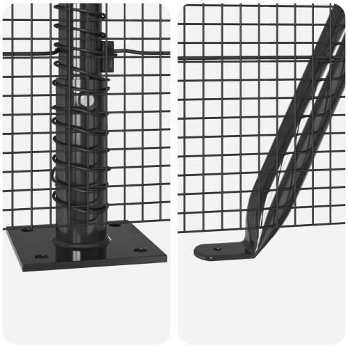 zavarena žičana ograda s 13 stupova s flangama siva 0.5x50 m čelik Cijena