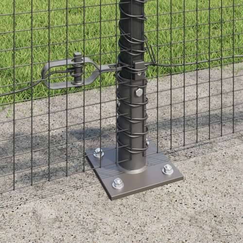 Zavarena Žičana Ograda s 13 Flanged Stupovima, Siva 0.5x50 m, Čelik Cijena