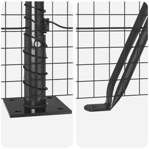 Zavarena Žičana Ograda s 13 Flanged Stupovima, Siva 0.5x50 m, Čelik Cijena