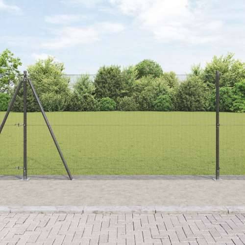 Zavarena žičana ograda sa 13 Flanged Posts Siva 1.2x50 m Čelik Cijena