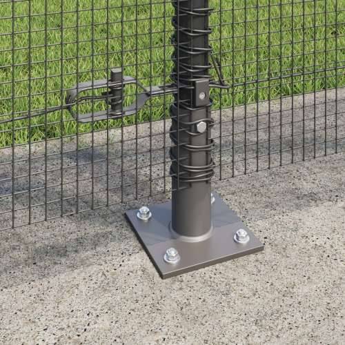 Zavarena žičana ograda sa 13 Flanged Posts Siva 1.2x50 m Čelik Cijena