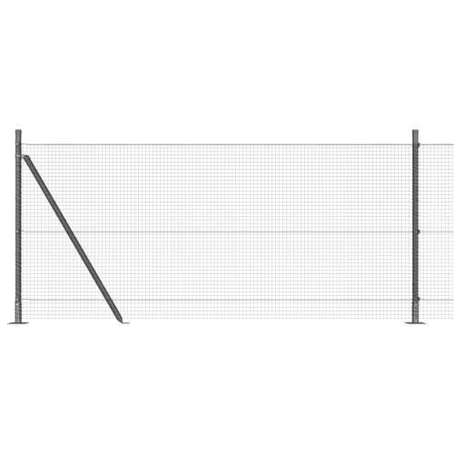 zavarena žičana ograda sa 13 flanged stupova, siva, 0.8x100 m, čelik Cijena