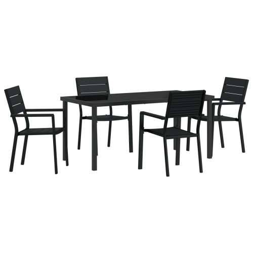 set od 5 dijelova za vrtni ručak crni HDPE Cijena