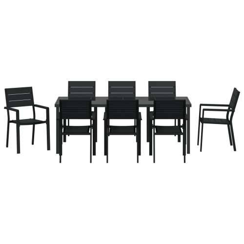 9 komada vrtni blagovački set Crna HDPE Cijena