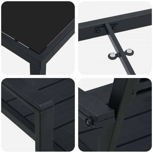 9 komada vrtni blagovački set Crna HDPE Cijena