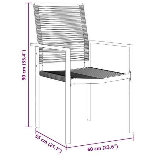 set od 5 komada vrtnih stolova crni PVC ratan Cijena