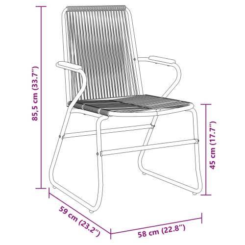blagovaonski stol i stolice u vrtu 5 komada Crni PVC rattan Cijena