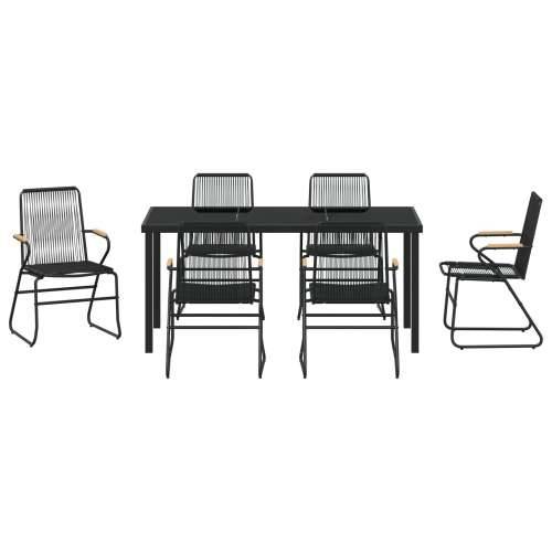 Set za ručavanje u vrtu od 7 delova Crni PVC ratan Cijena