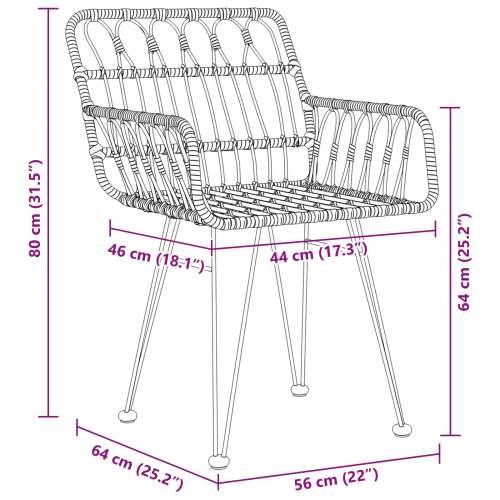 set od 7 vrtnih stolica Cijena