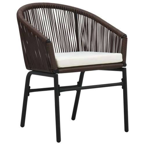 Set od 5 vrtnih stolica smeđi poly rattan Cijena