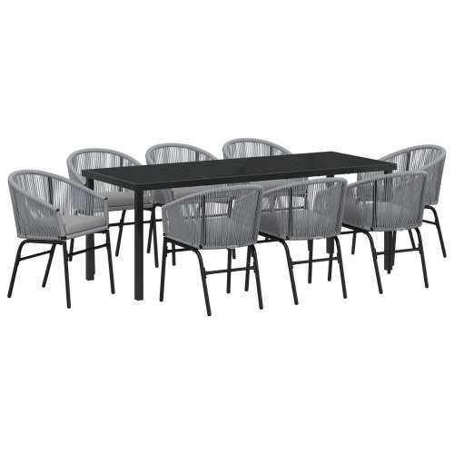 9-dijelni set vrtnih stolova Grey Poli Ratan Cijena