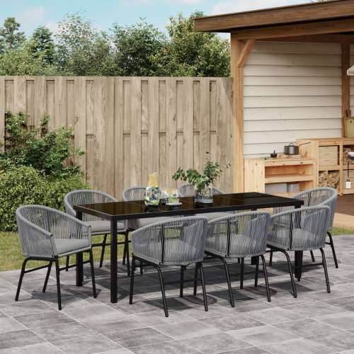 9-dijelni set vrtnih stolova Grey Poli Ratan Cijena