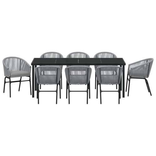 9-dijelni set vrtnih stolova Grey Poli Ratan Cijena