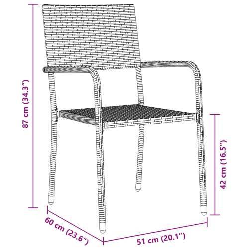 Set od 7 vrtnih blagovaonskih stolica Sivi Poli Ratan Cijena