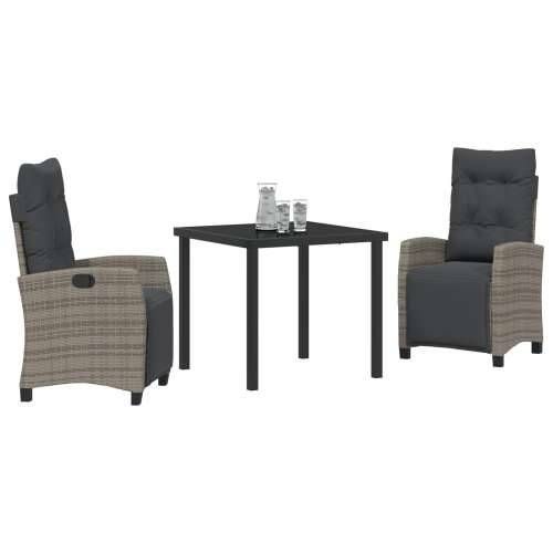 Set vrtne blagovaonice od 3 dijela Siva Poly Ratan Cijena