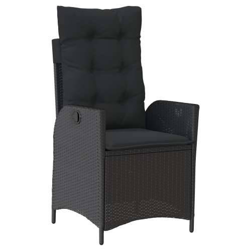 9 dijelni vrtni dining set s jastučićima Crni poli ratan Cijena