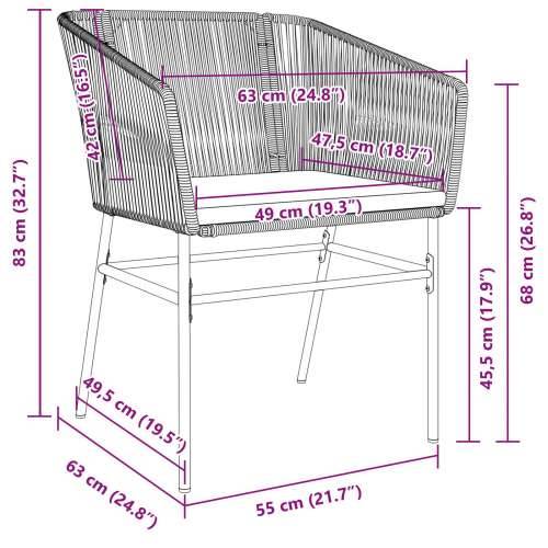 Set od 3 Crna PE ratan Standard  Uklonjive navlake Cijena