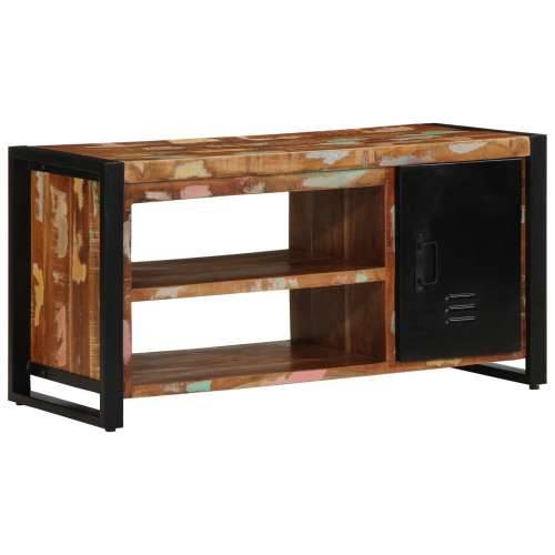 Klupa za cipele Višebojno 100x40x50 cm Masivno drvo obnovljeno Cijena