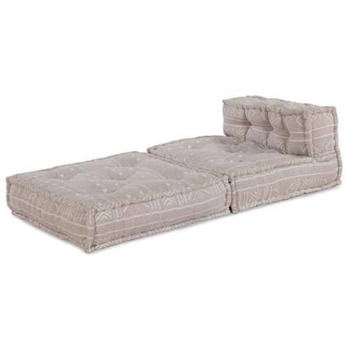 Modularni Pouf Svijetlosmeđi 70x70x54 Tkanina Cijena