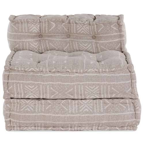 Modularni Pouf Svijetlosmeđi 70x70x54 Tkanina Cijena