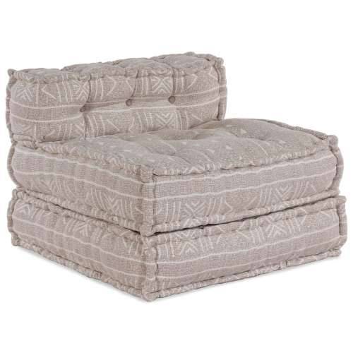 Modularni Pouf Svijetlosmeđi 70x70x54 Tkanina Cijena