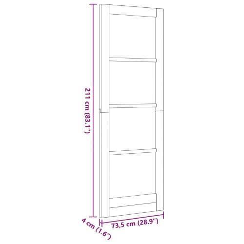 Unutarnja vrata sa staklom “ORKDAL” 73,5x211x4 cm Čvrsto drvo bor Cijena
