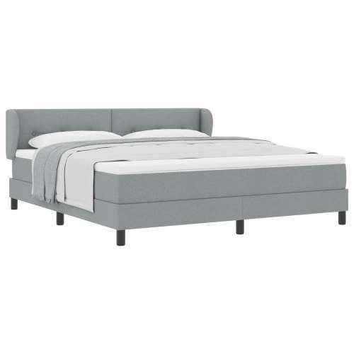 Box Spring Krevet s Madracem Svjetlosiva 180x200 cm Tkanina Cijena