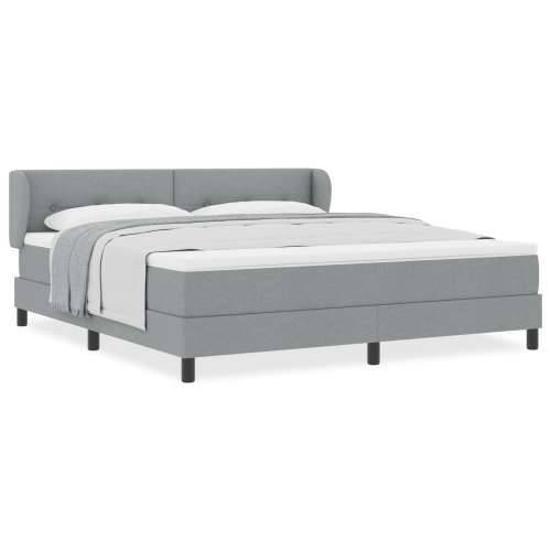 Box Spring Krevet s Madracem Svjetlosiva 180x200 cm Tkanina Cijena