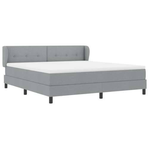 Box Spring Krevet s Madracem Svjetlosiva 180x200 cm Tkanina Cijena