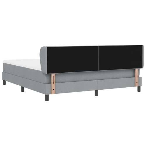 Box Spring Krevet s Madracem Svjetlosiva 180x200 cm Tkanina Cijena