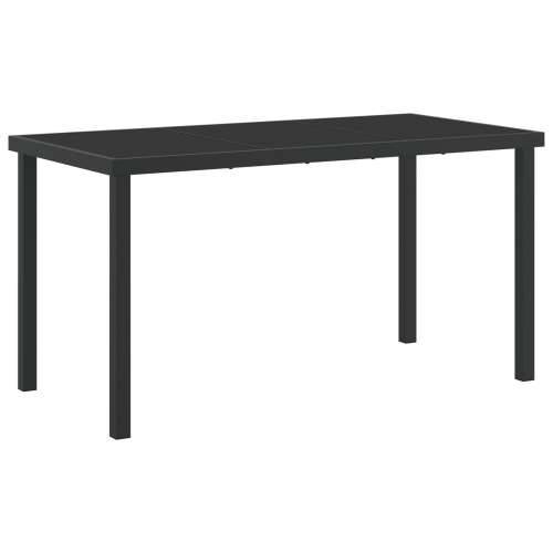 Set od 3 Crna PE ratan, čelik 56.5x57x83 cm Izdržljivo Cijena