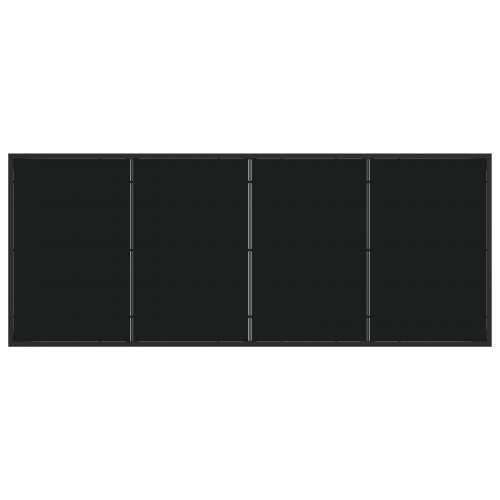 Set od 4 Crna PE ratan 56.5x57x83 cm Izdržljivo Vrtna stolica Cijena