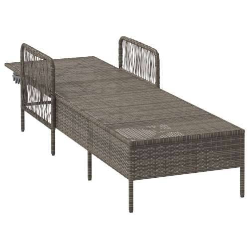 Ležaljka na suncu Siva PE Ratan 157 x 55 x 92 cm Sklopiva Cijena