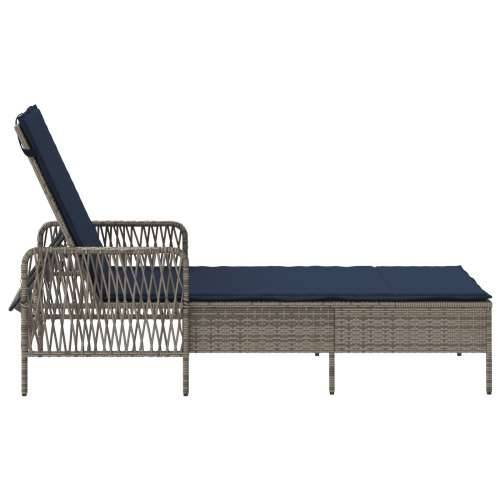 Ležaljka na suncu Siva PE Ratan 157 x 55 x 92 cm Sklopiva Cijena