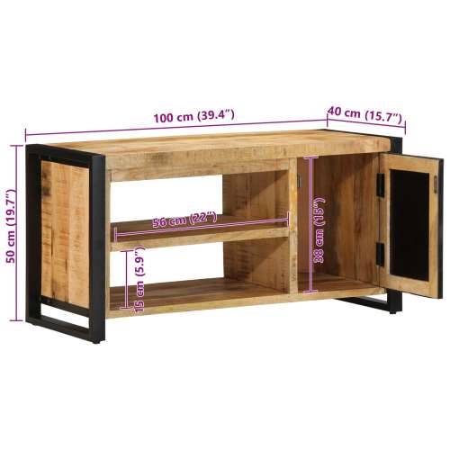 Klupa za cipele 100x40x50 cm Čvrsto drvo manga Cijena