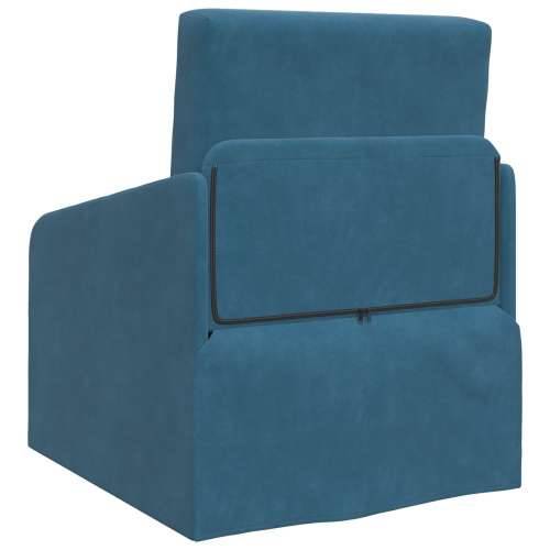 Podna Sofa Krevet 2-u-1 Plava 65x80x83 cm Baršun Cijena