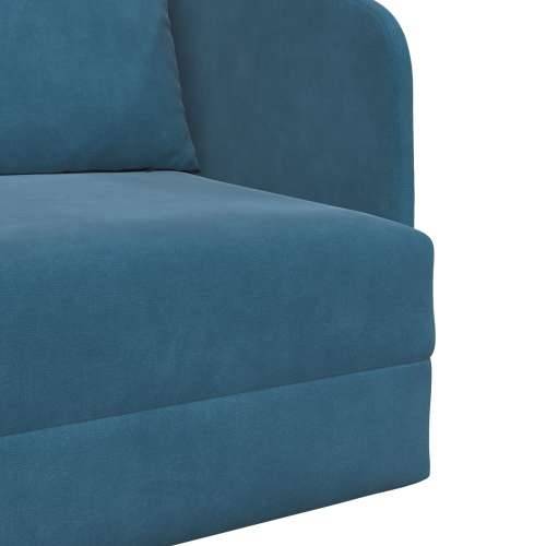 Podna Sofa Krevet 2-u-1 Plava 65x80x83 cm Baršun Cijena