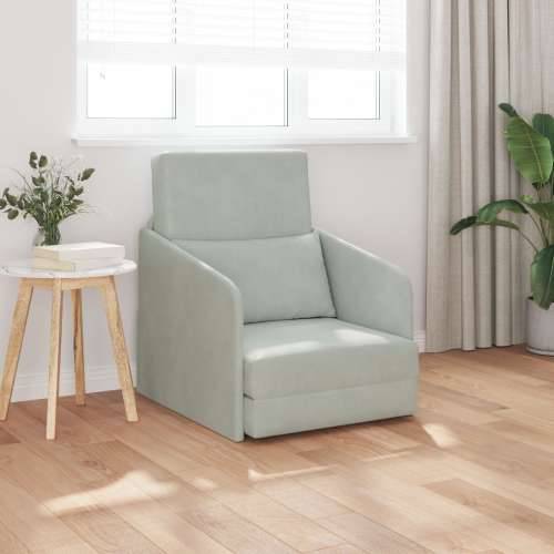 podna sofa krevet 2-u-1 svjetlosiva 65x80x83 cm baršun Cijena