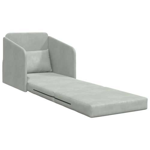 podna sofa krevet 2-u-1 svjetlosiva 65x80x83 cm baršun Cijena