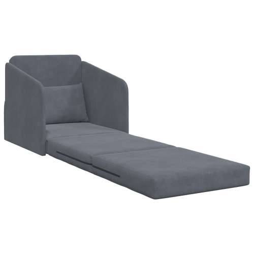 sofa krevet 2-u-1 tamno siva 65x80x83 cm baršun Cijena