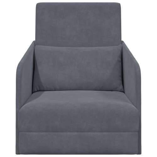 sofa krevet 2-u-1 tamno siva 65x80x83 cm baršun Cijena