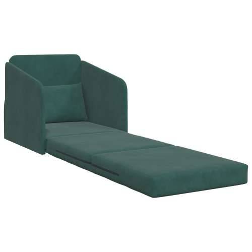 Podna Sofa Krevet 2-u-1 Tamno Zelena 65x80x83 cm Baršunasta Cijena