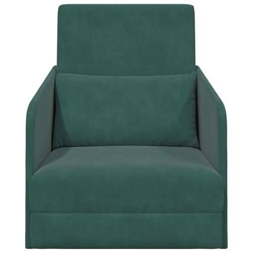 Podna Sofa Krevet 2-u-1 Tamno Zelena 65x80x83 cm Baršunasta Cijena