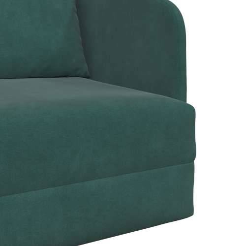 Podna Sofa Krevet 2-u-1 Tamno Zelena 65x80x83 cm Baršunasta Cijena