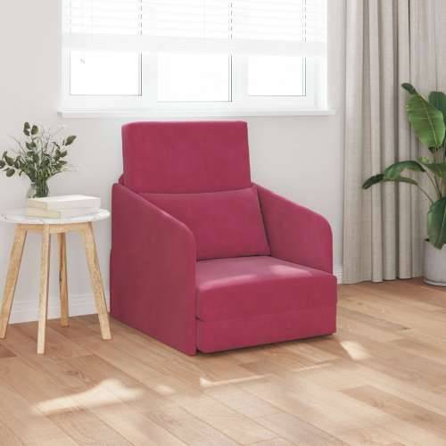 Floor Sofa Bed 2-u-1 Bordo 65x80x83 cm Baršun Cijena