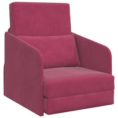Floor Sofa Bed 2-u-1 Bordo 65x80x83 cm Baršun Cijena