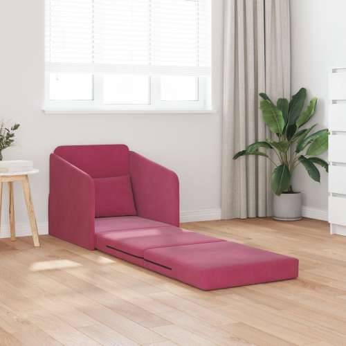 Floor Sofa Bed 2-u-1 Bordo 65x80x83 cm Baršun Cijena